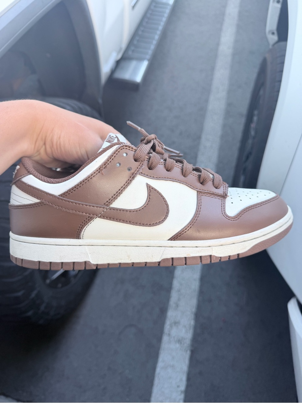 Nike Brown and Cream Low-Top Sneakers - Picture 6 of 9